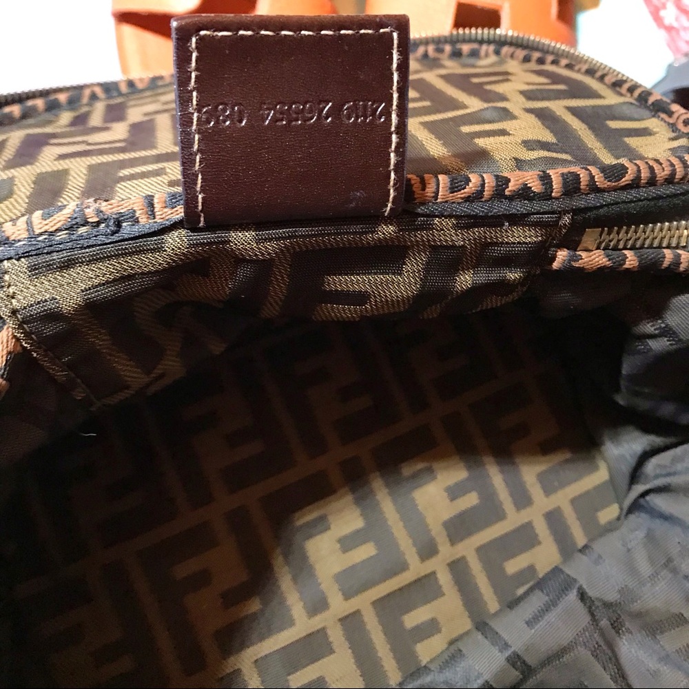 Auth FENDI Zucca Collapsible Train Cosmetic Bag - Picture 7 of 8
